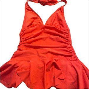 Orange Chaps bathing suit size 8